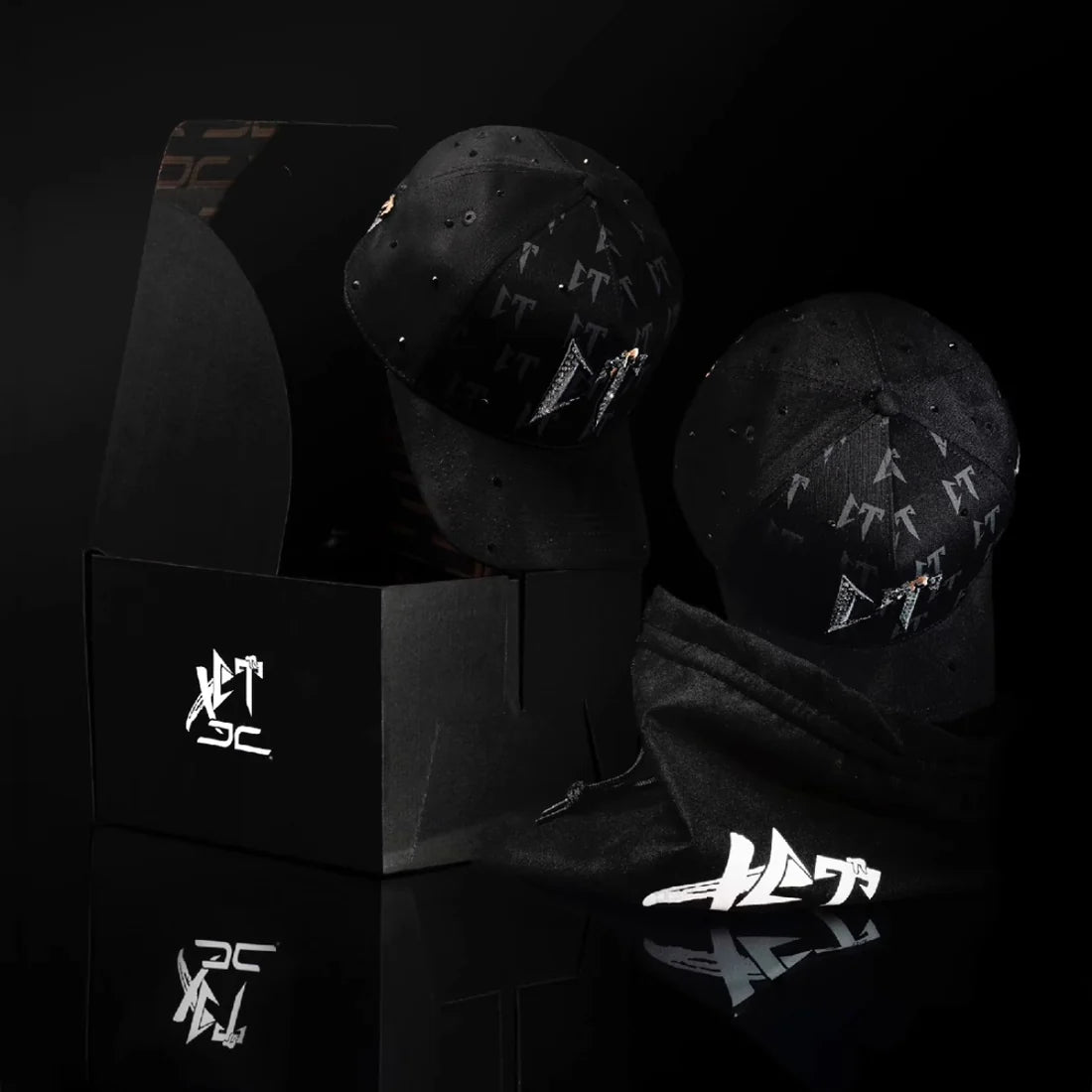 Gorra Jc Hats X Natanael Ct Endiamantado Negra Full Set