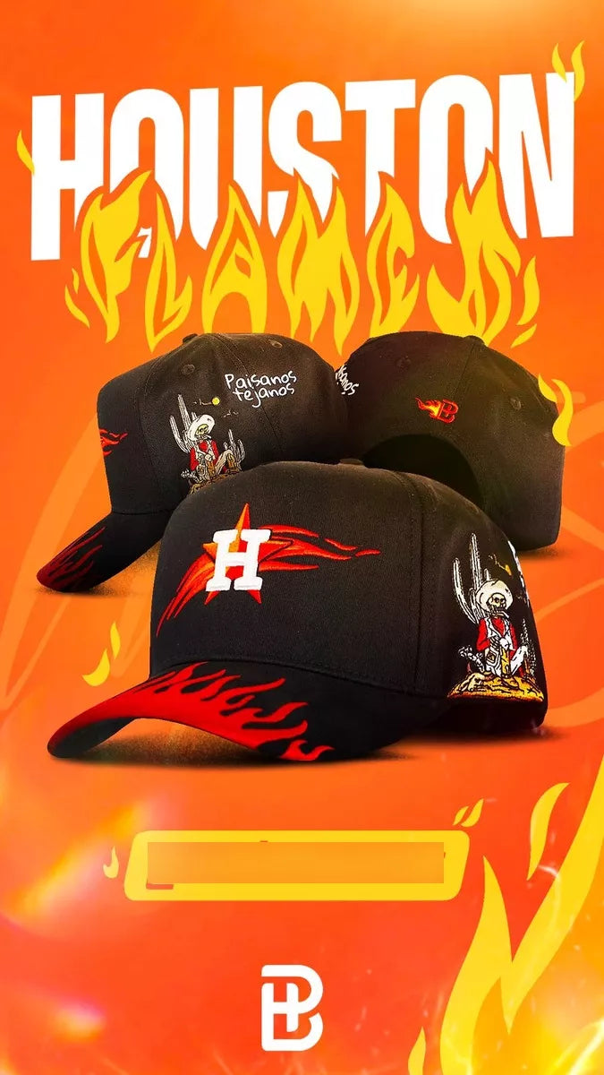 BOBA HATS HOUSTON FIRE RED