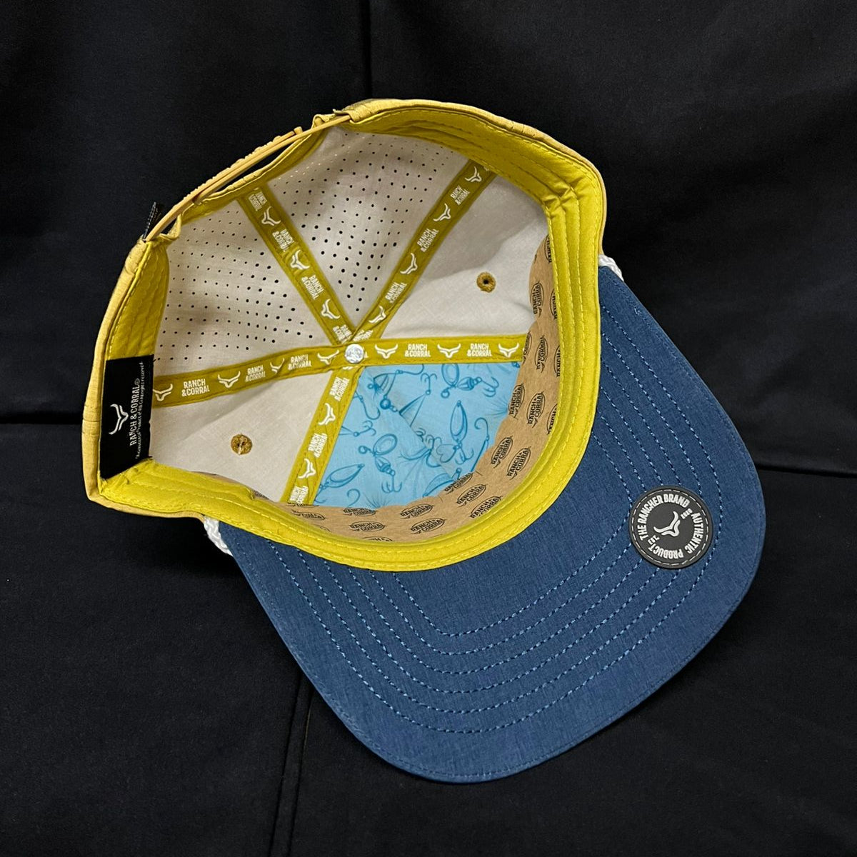 GORRA GORRA PESCA AZUL MOSTAZA REPELENTE AL AGUA RANCH AND CORRAL