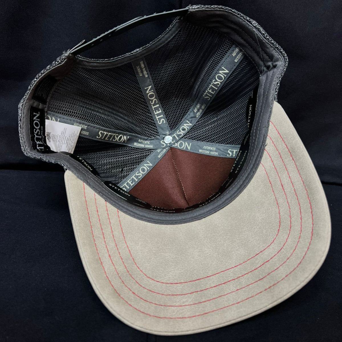 STETSON JINETE VISERA PIEL GRIS Y BEIGE RANCH AND CORRAL