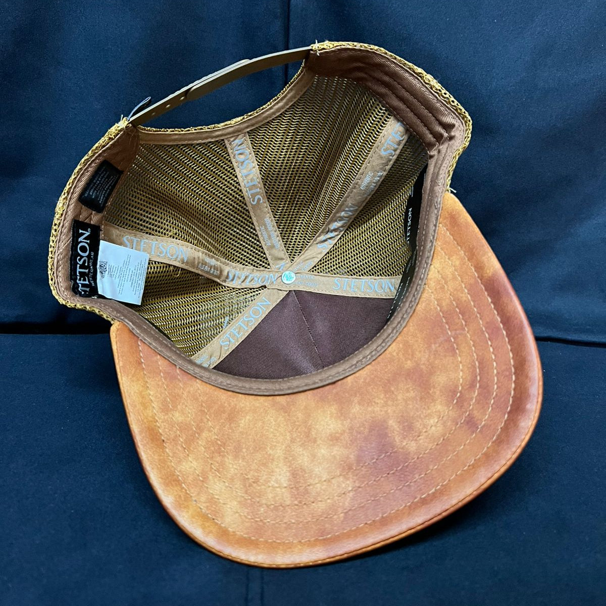 STETSON VISERA PIEL AMARILLO Y CAFE RANCH AND CORRAL