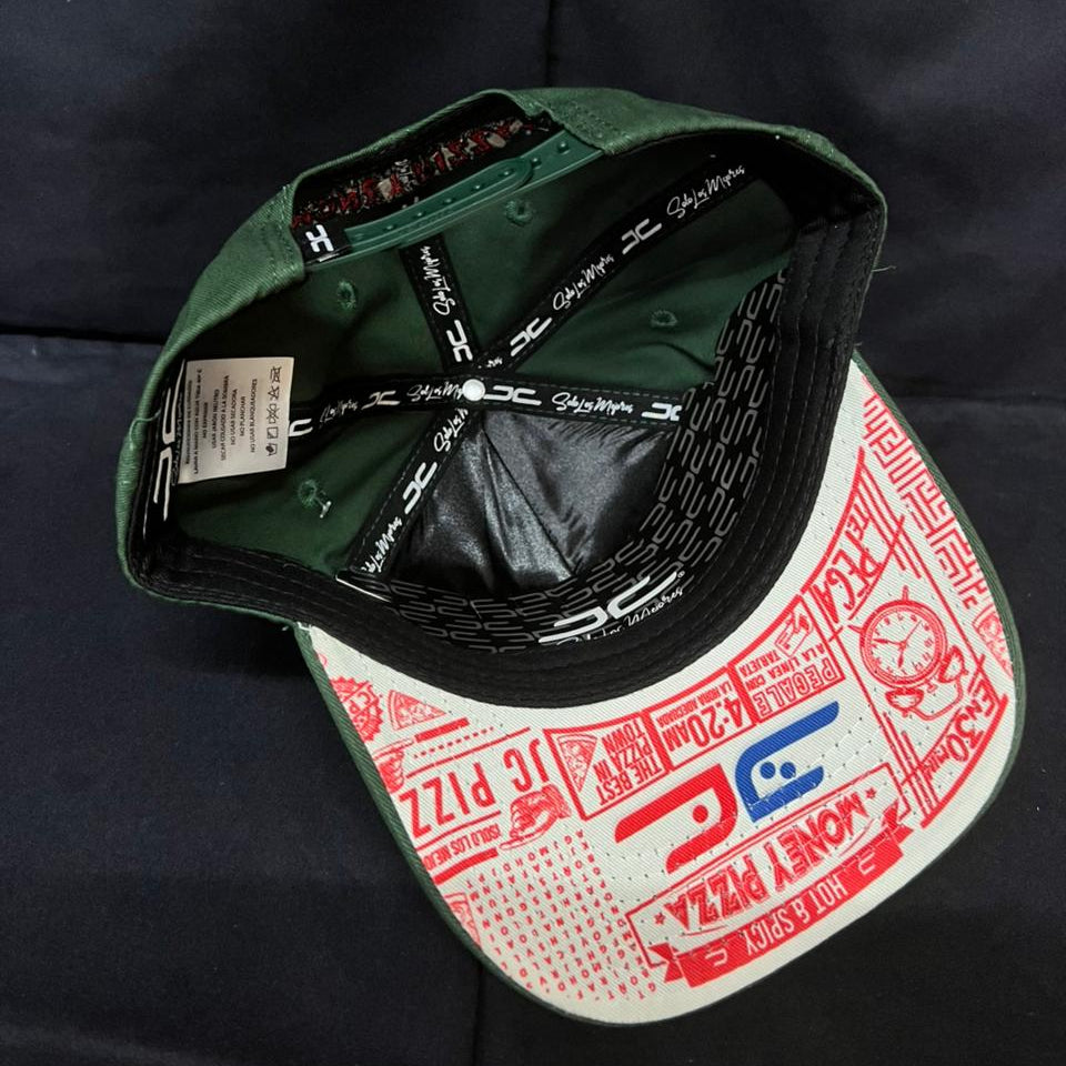 PIZZA MONEY VERDE CURVA JC HATS