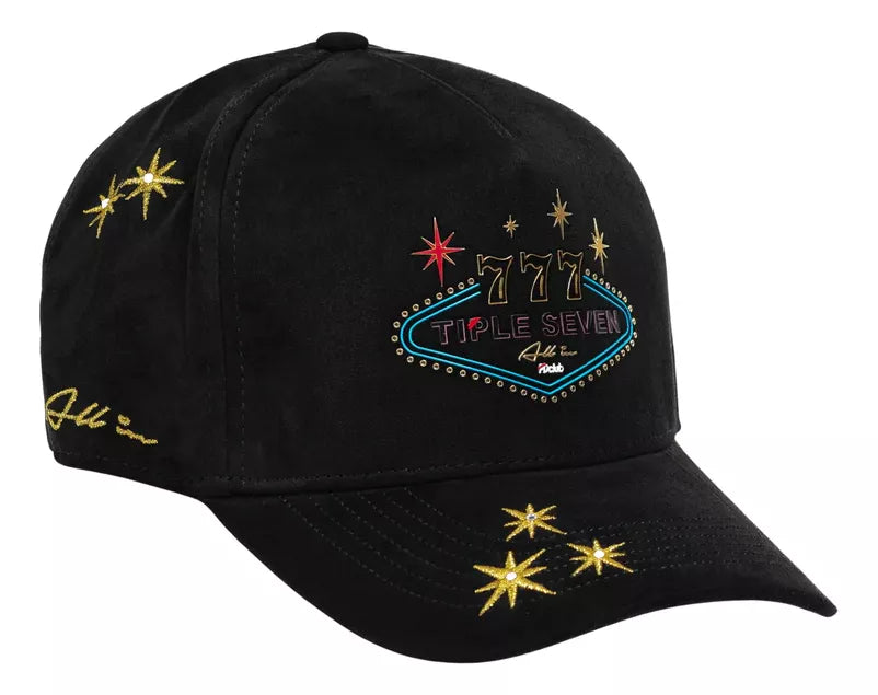 Gorra Problematic X All In 777 Snapback Gamuza Negro