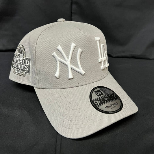 NEW YORK LOS ANGELES GRIS LOGO BLANCO NEW ERA