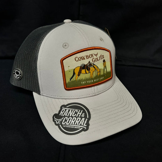 COWBOY GOLFER GRIS RANCH AND CORRAL