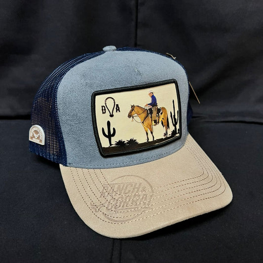 DAVID ALONSO GAMUZA AZUL Y BEIGE RANCH AND CORRAL