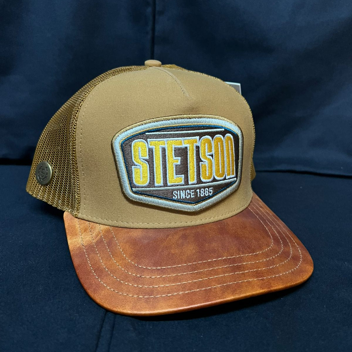 STETSON VISERA PIEL AMARILLO Y CAFE RANCH AND CORRAL