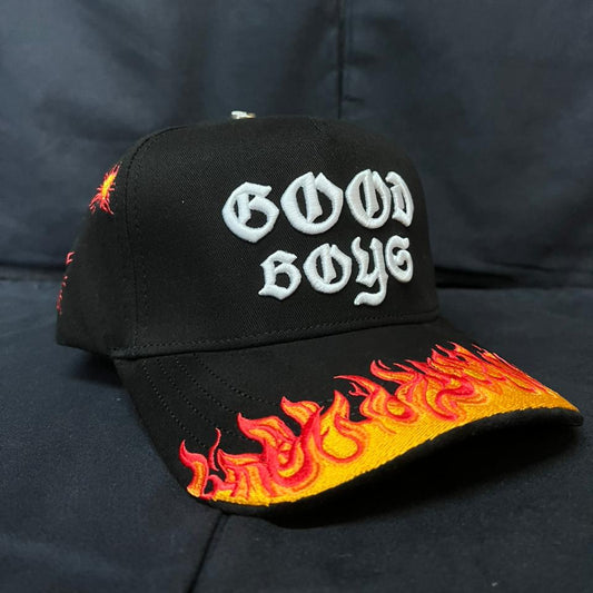 FUEGO ROJO CON NEGRO ACE HATS