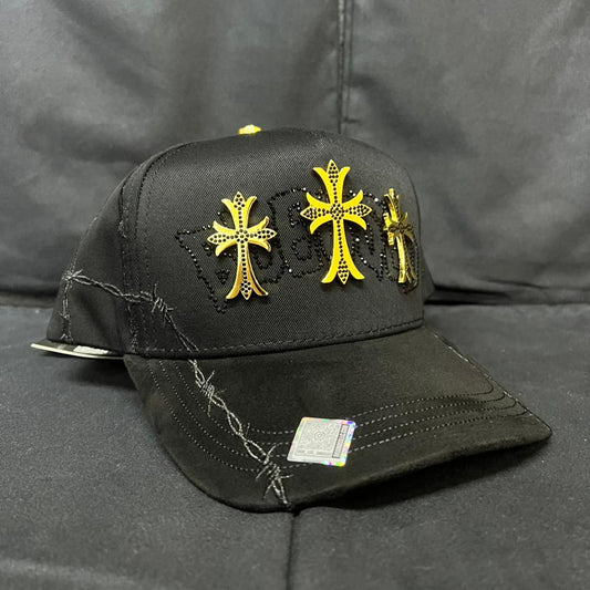 CRUCES NEGRO CON DORADO BIGG BOSS