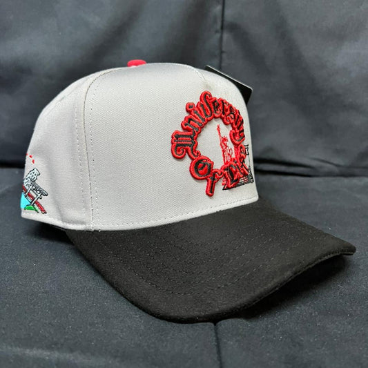 UNIVERSITY OF LIFE GRIS CURVA JC HATS